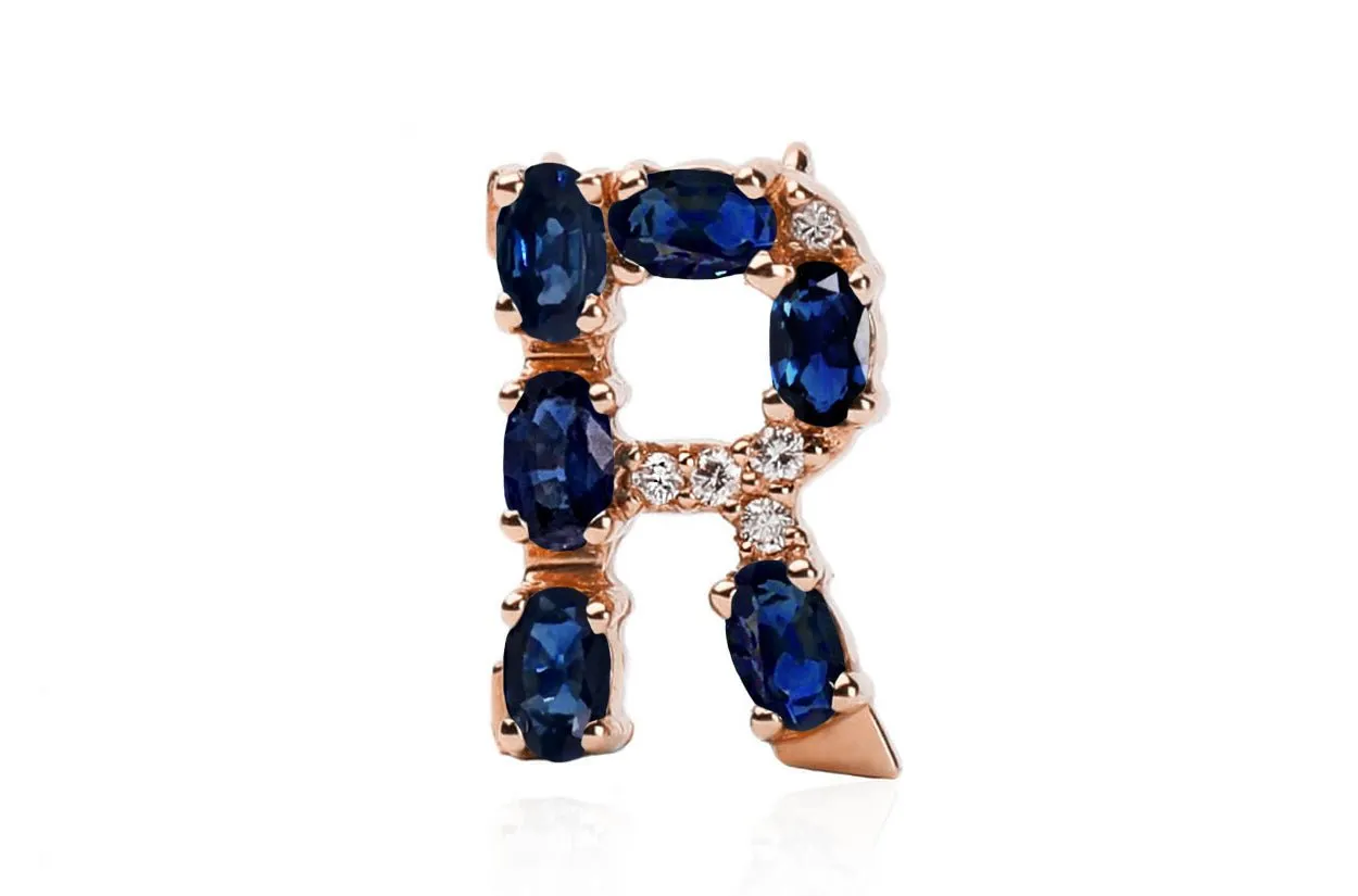 Cufflinks Letter R Initial 18kt Gold