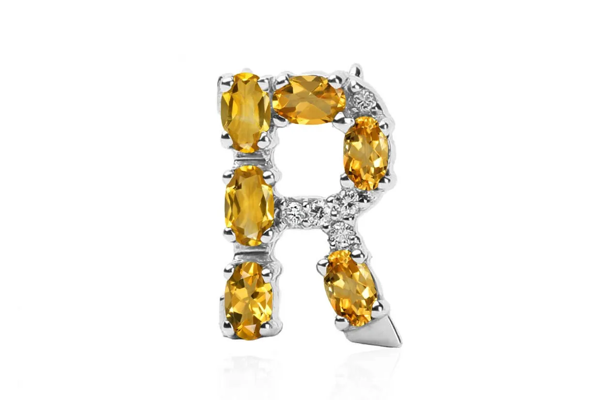 Cufflinks Letter R Initial 18kt Gold