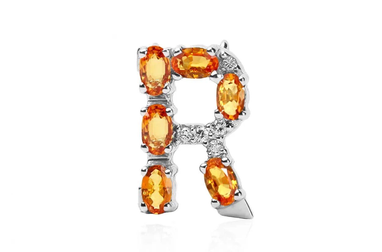 Cufflinks Letter R Initial 18kt Gold