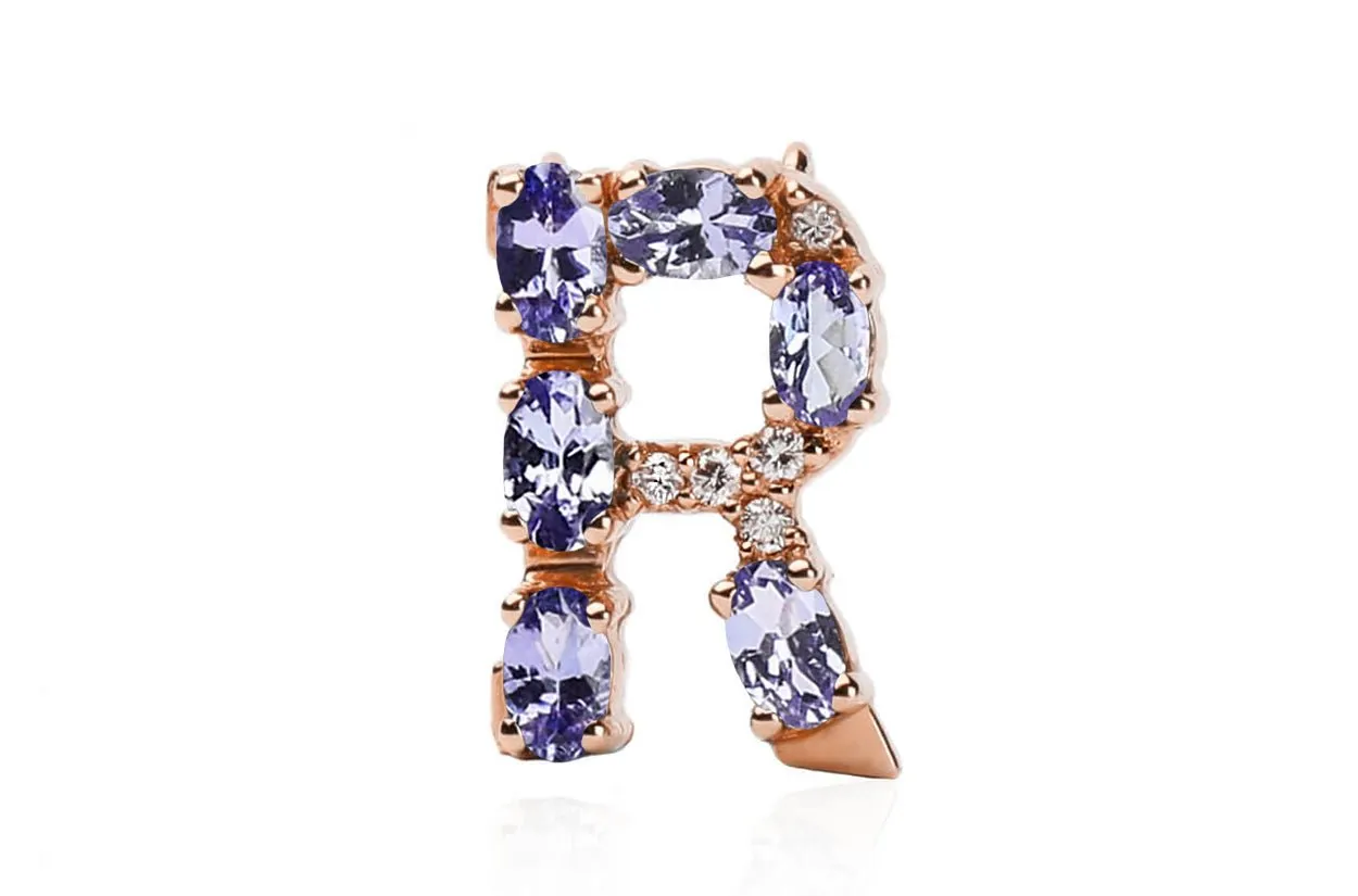 Cufflinks Letter R Initial 18kt Gold