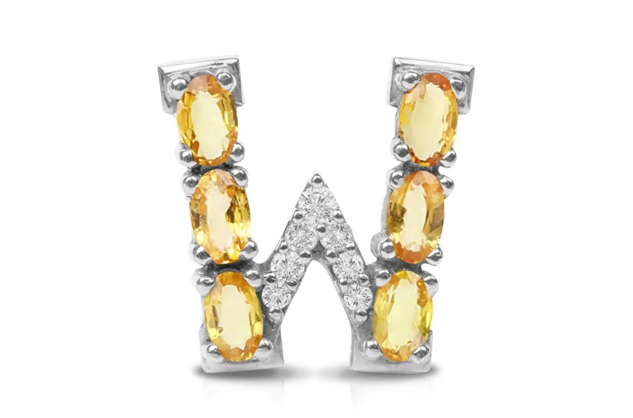 Cufflinks Letter W Initial 18kt Gold