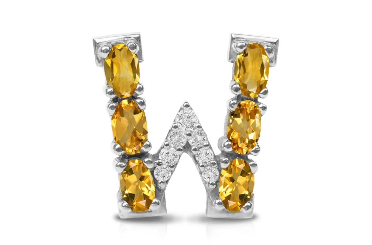 Cufflinks Letter W Initial 18kt Gold