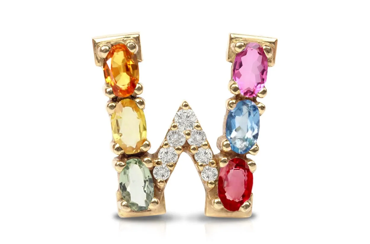 Cufflinks Letter W Initial 18kt Gold