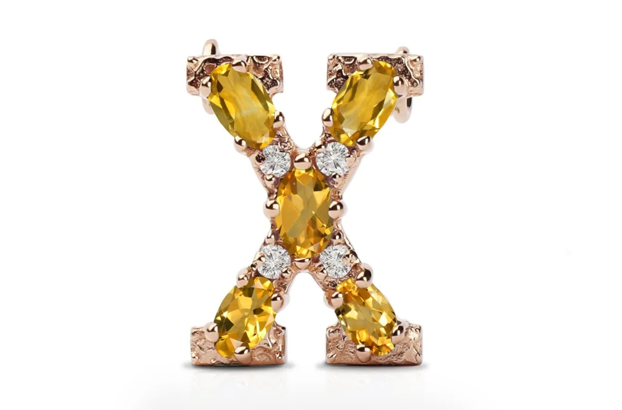 Cufflinks Letter X Initial 18kt Gold