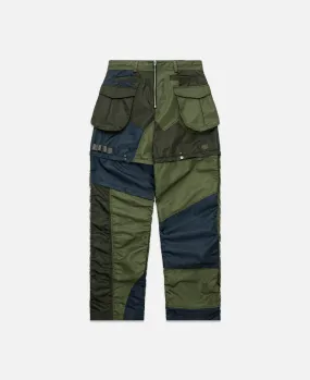 Detachable Patchwork Cargo Pants (Khaki)