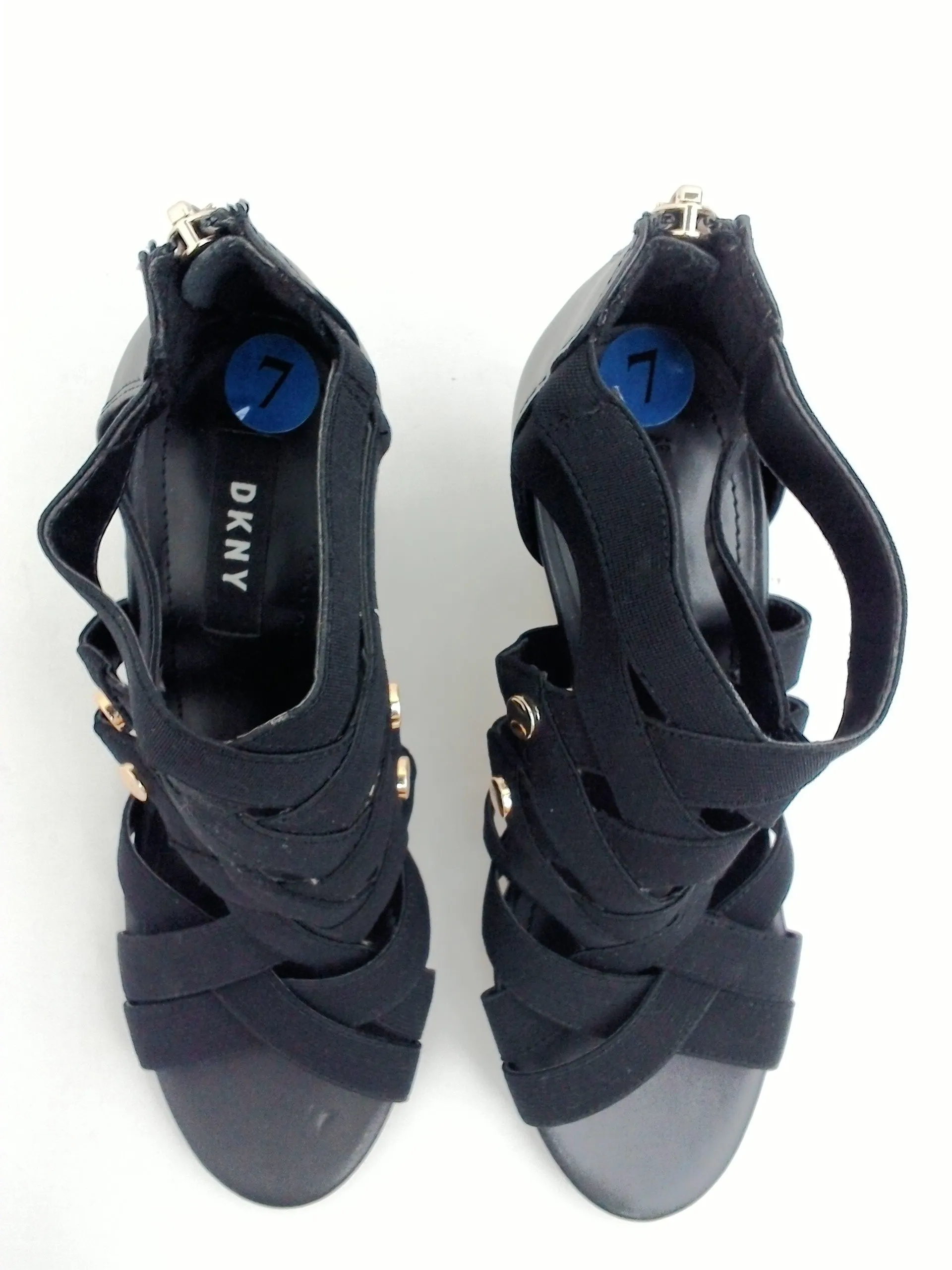 DKNY Women's Black Heeled Sandal Size 7