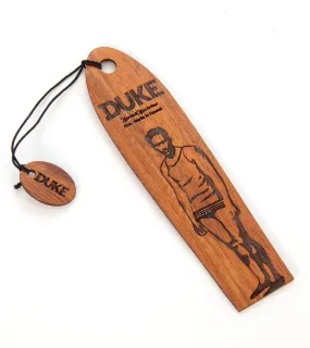 Duke Koa Bookmark - Duke Standing with his Board