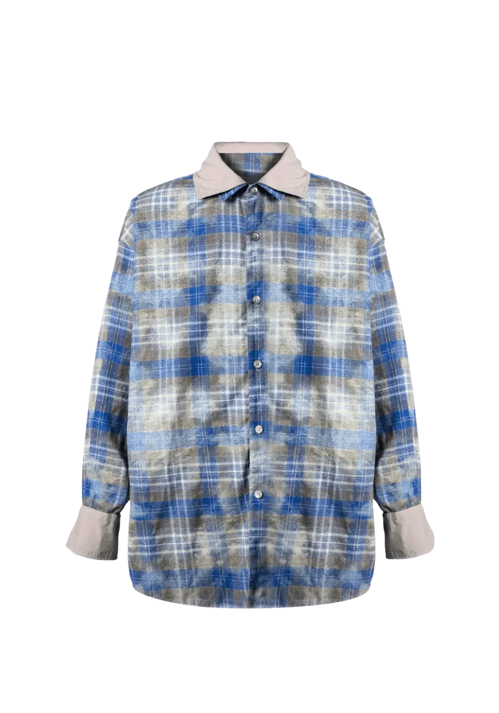 Dyed Washed Plaid Shirt