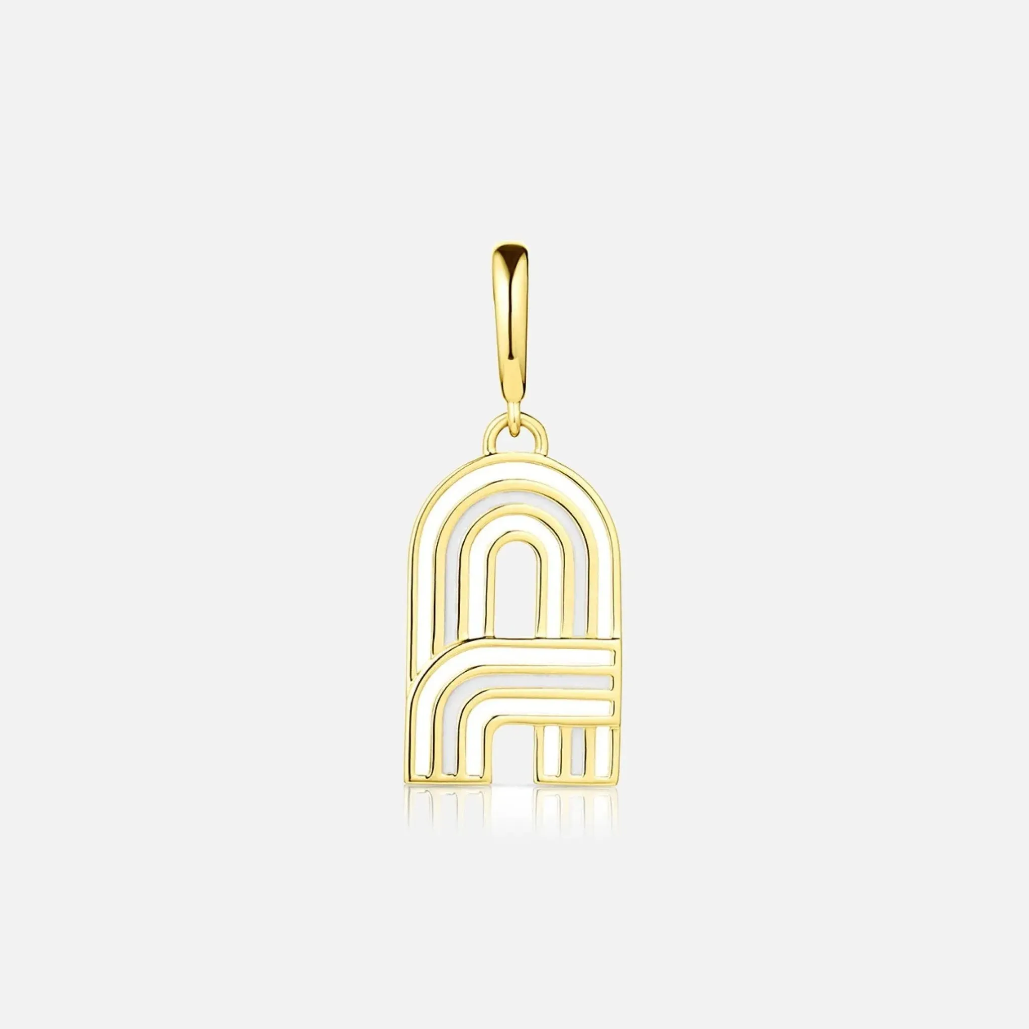 Enamel Disco Initial Charms