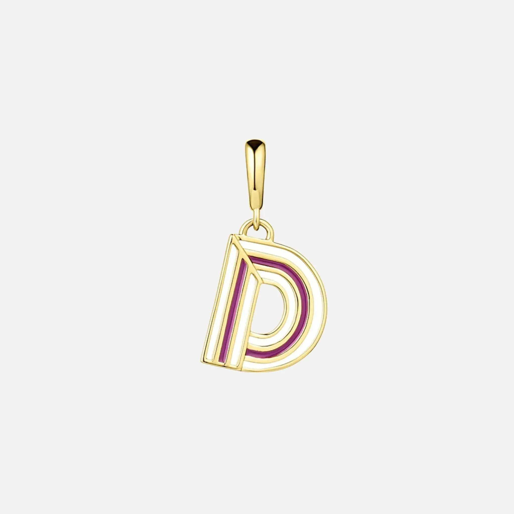 Enamel Disco Initial Charms