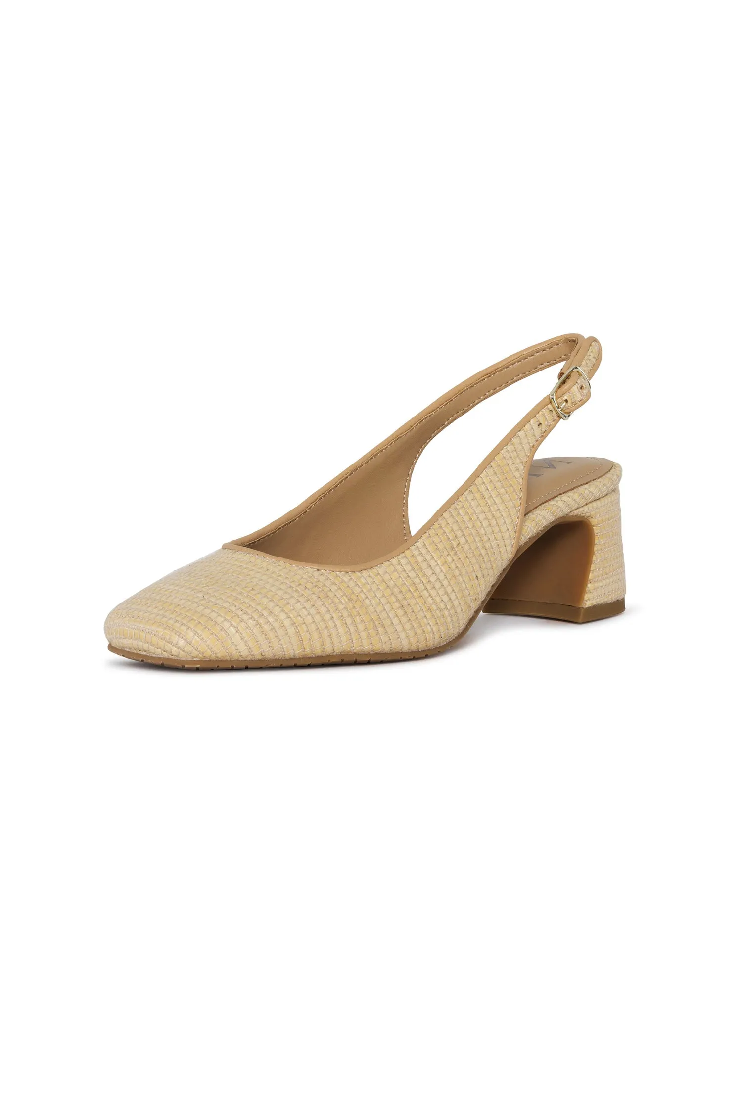 Faelynn Slingback Heels - Natural