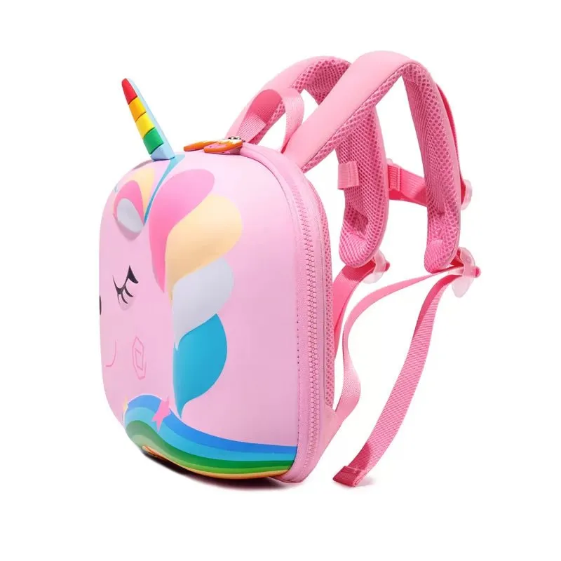 Flashy the Unicorn, 3d Light weighted Ergo Backpack for Toddlers & Kids with Leash