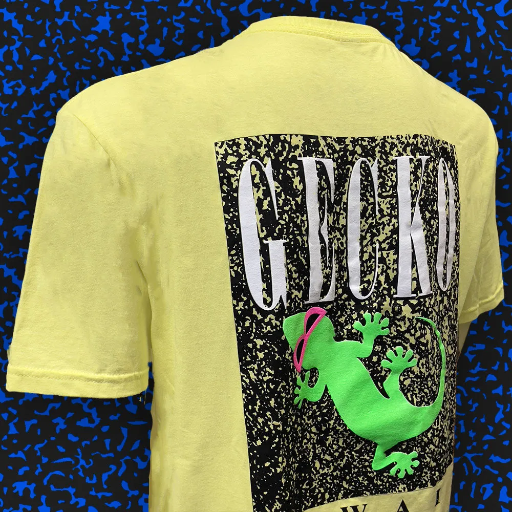 Gecko Marble 1980's Mellow Yellow Cotton Beach Tee