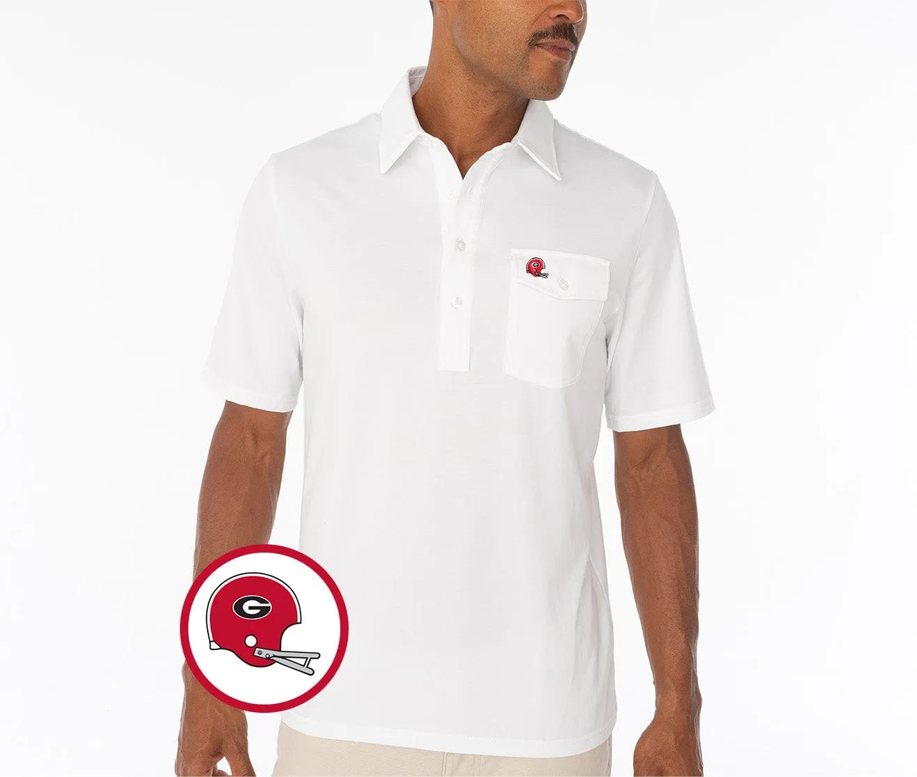 Georgia - Coach's Performance Players Shirt - Helmet - White