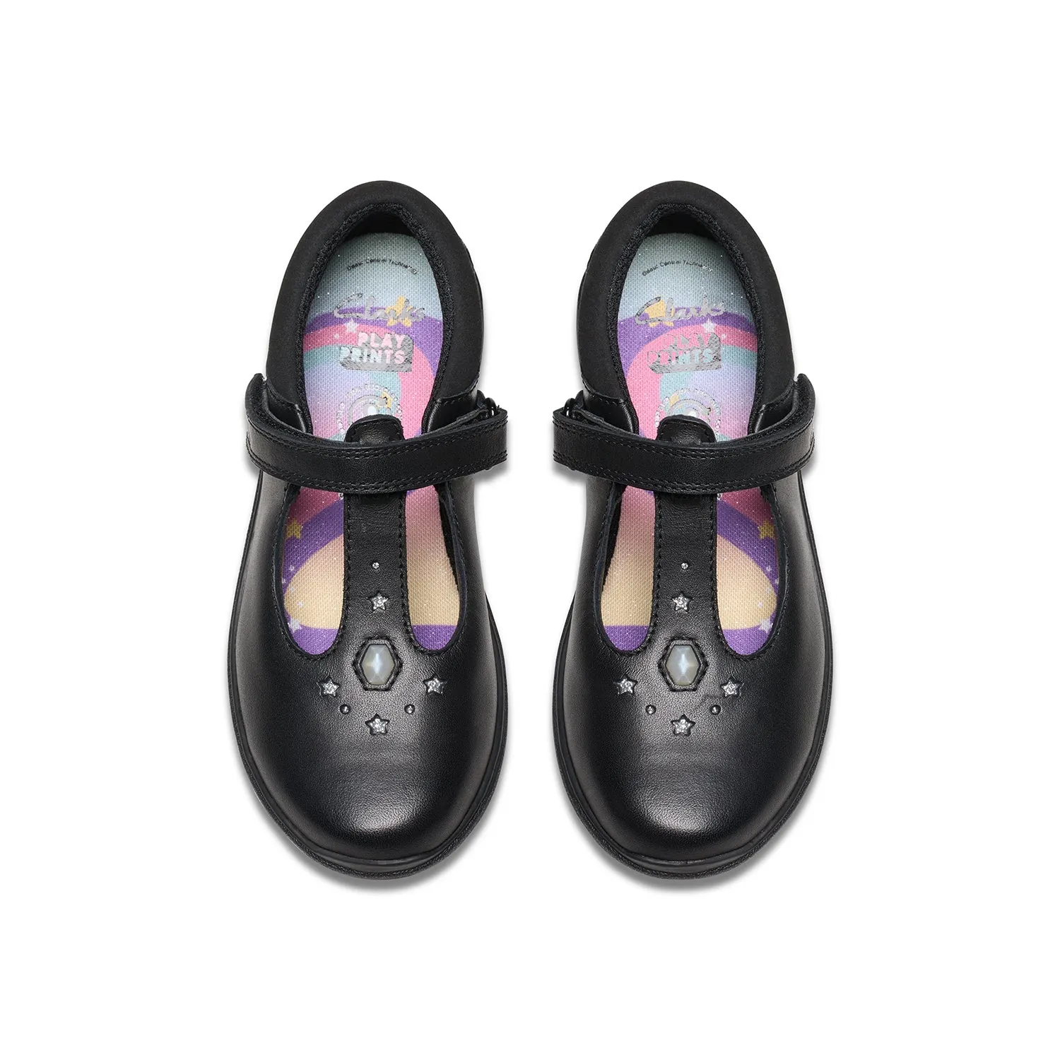 Girls - Relda Gem Kid. Black Leather