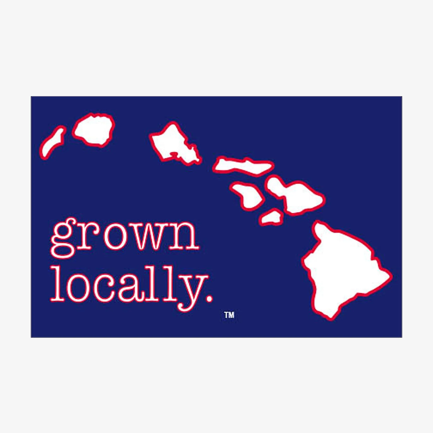 Grown Locally Hawaiian Islands Sticker