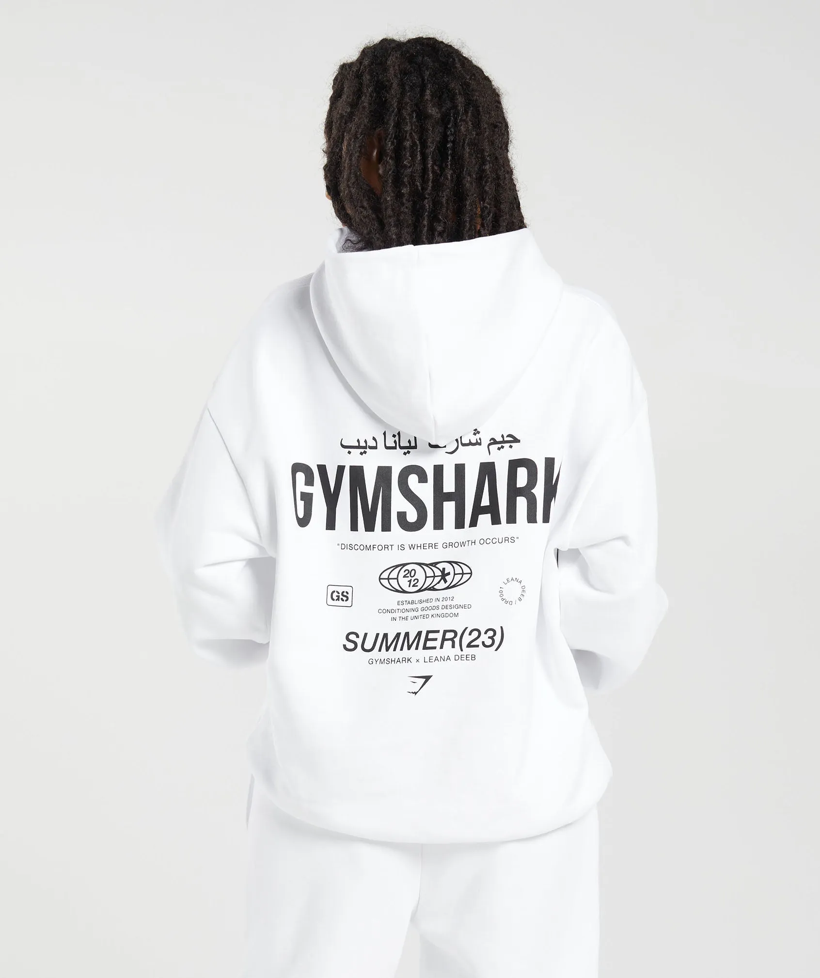 GS x Leana Deeb Oversized Hoodie - White