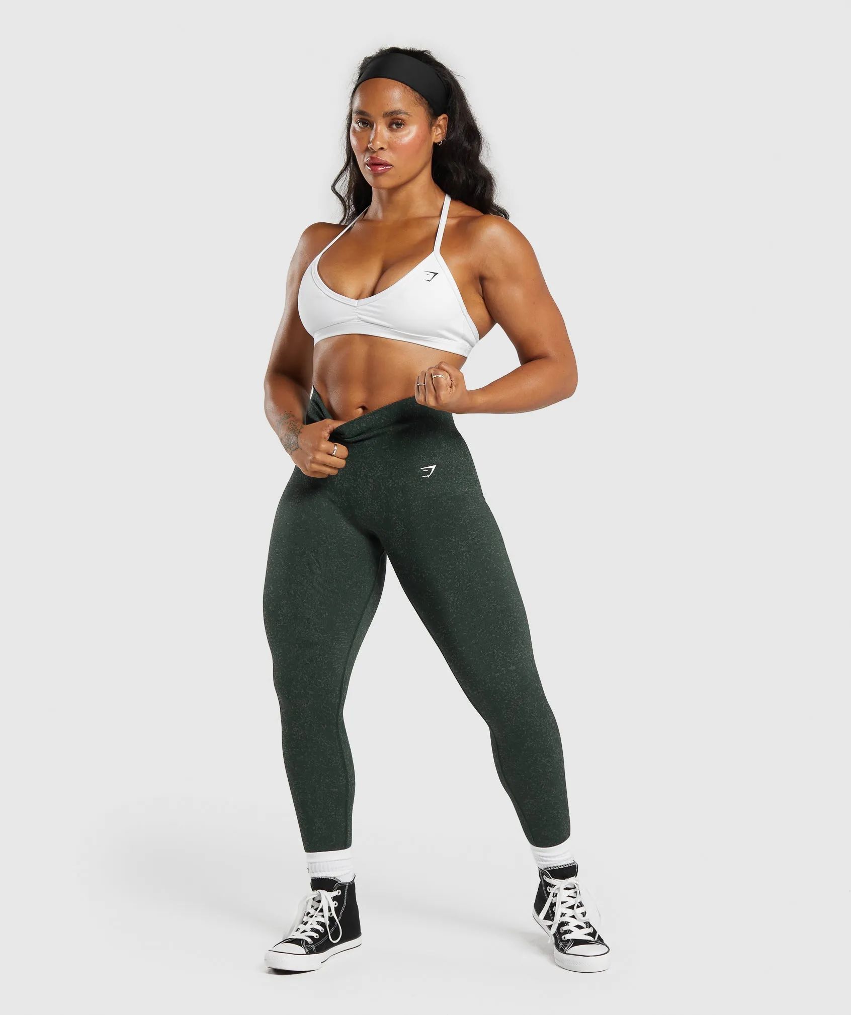 Gymshark Adapt Fleck Seamless Leggings - Victory Green/ Unit Green