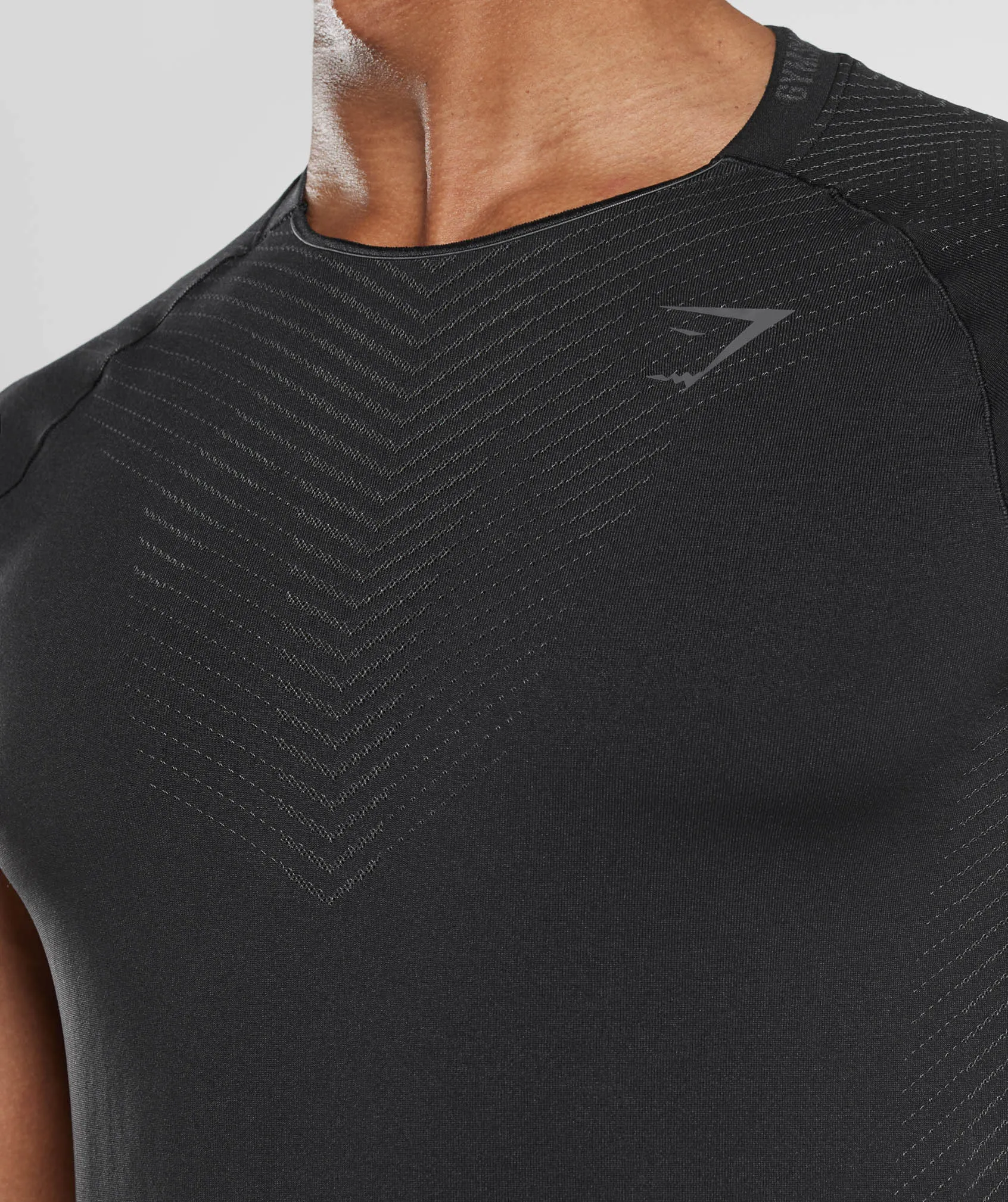 Gymshark Apex Seamless T-Shirt - Black/Silhouette Grey