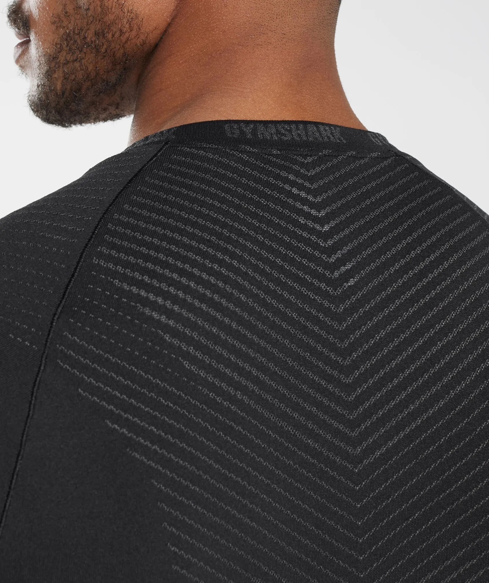 Gymshark Apex Seamless T-Shirt - Black/Silhouette Grey