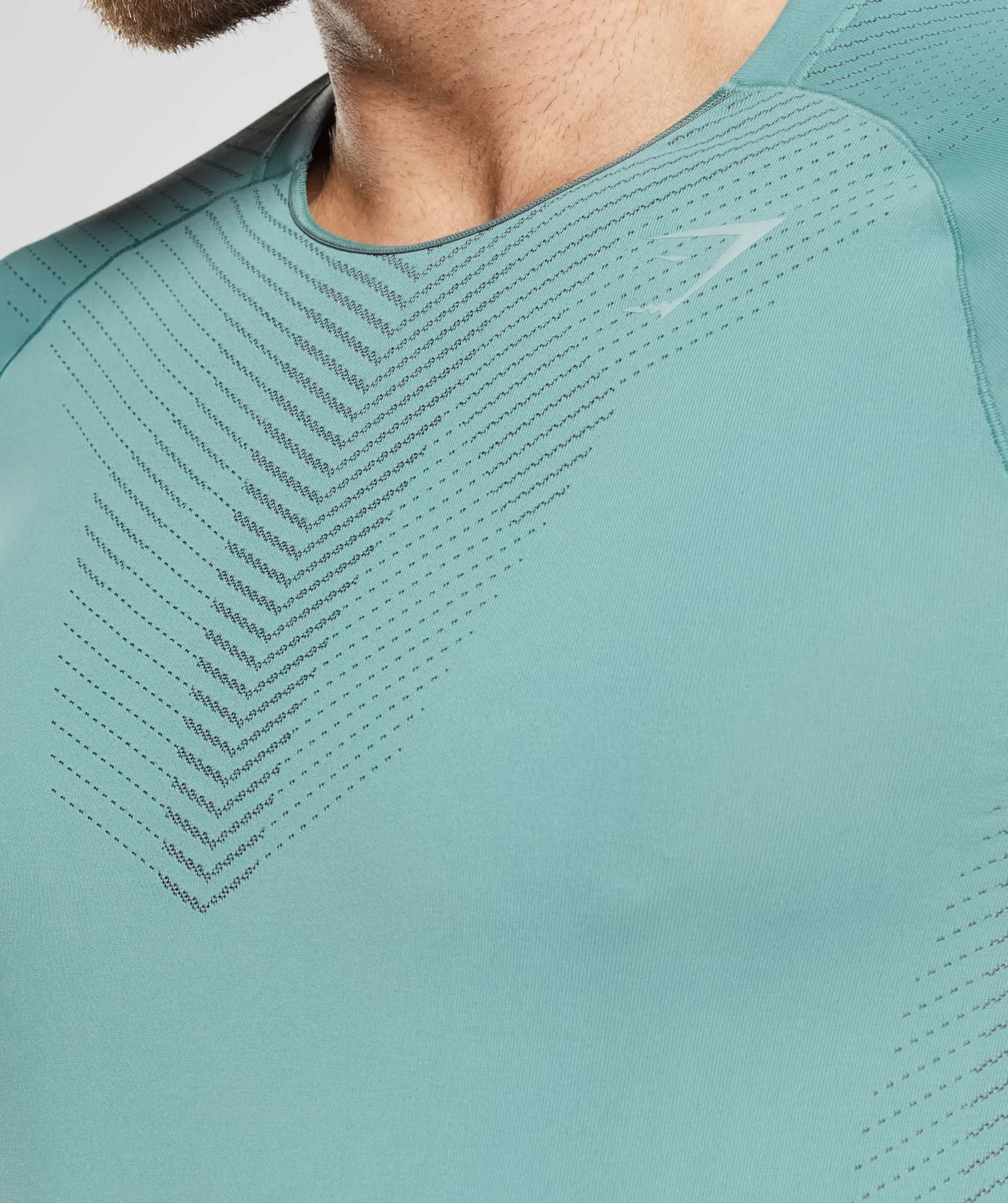 Gymshark Apex Seamless T-Shirt - Ink Teal/Silhouette Grey