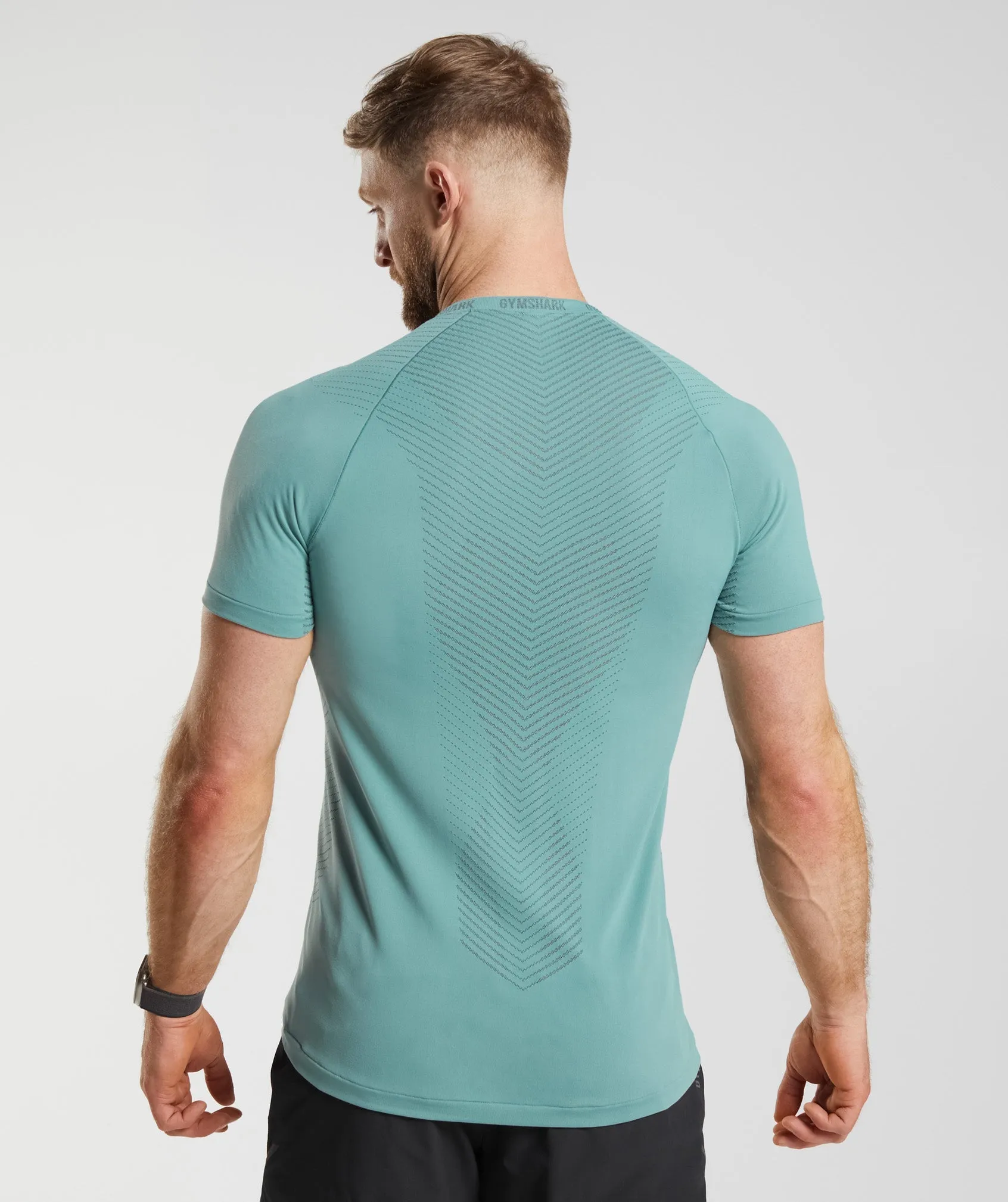 Gymshark Apex Seamless T-Shirt - Ink Teal/Silhouette Grey