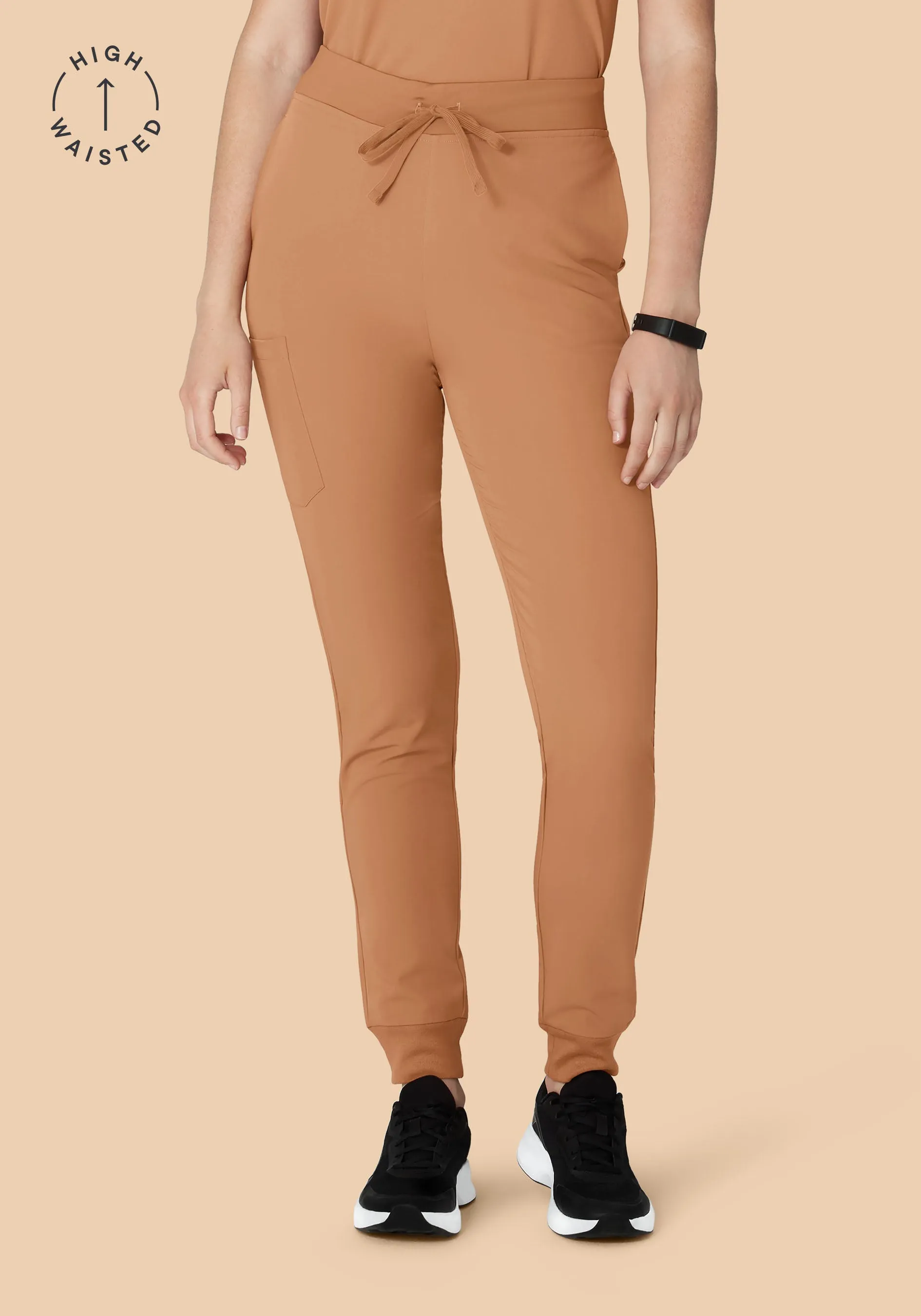 High Waisted Joggers Ochre