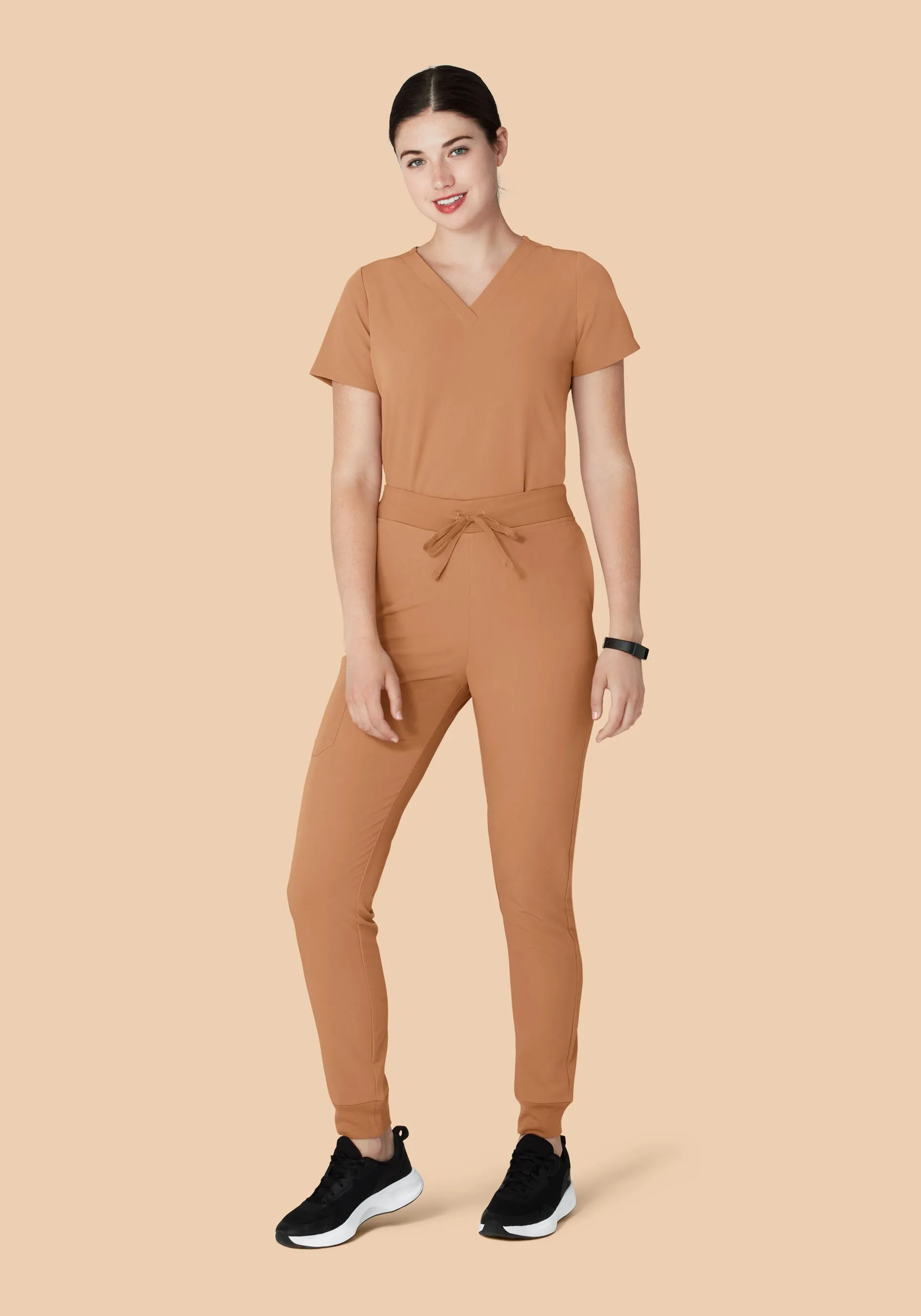 High Waisted Joggers Ochre