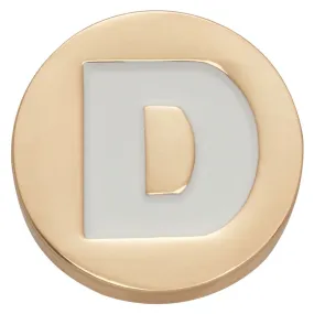 Jibbitz-10008510 Gold Letter D Unisex Adult