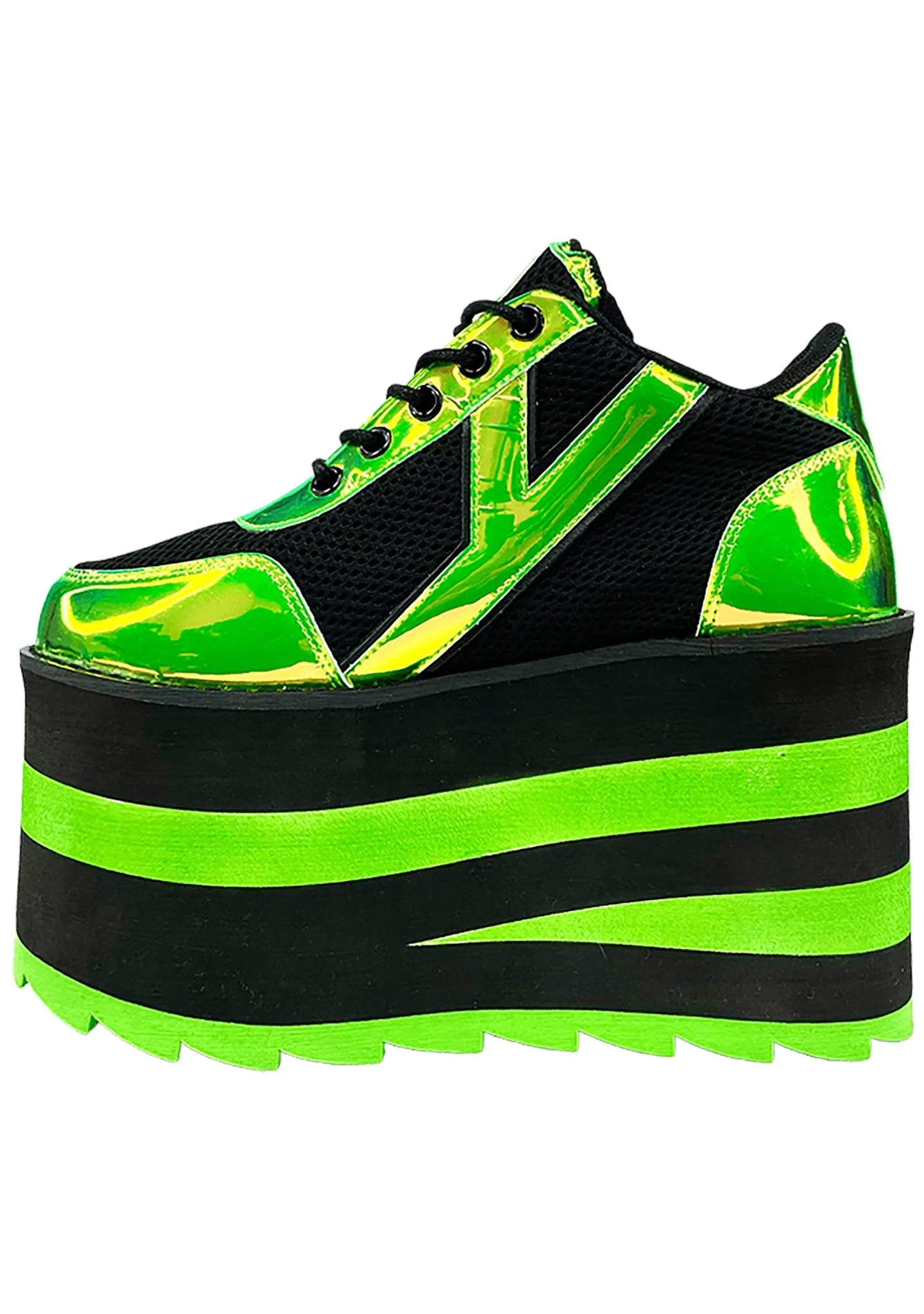 Karazii Platform Sneakers in Black Green