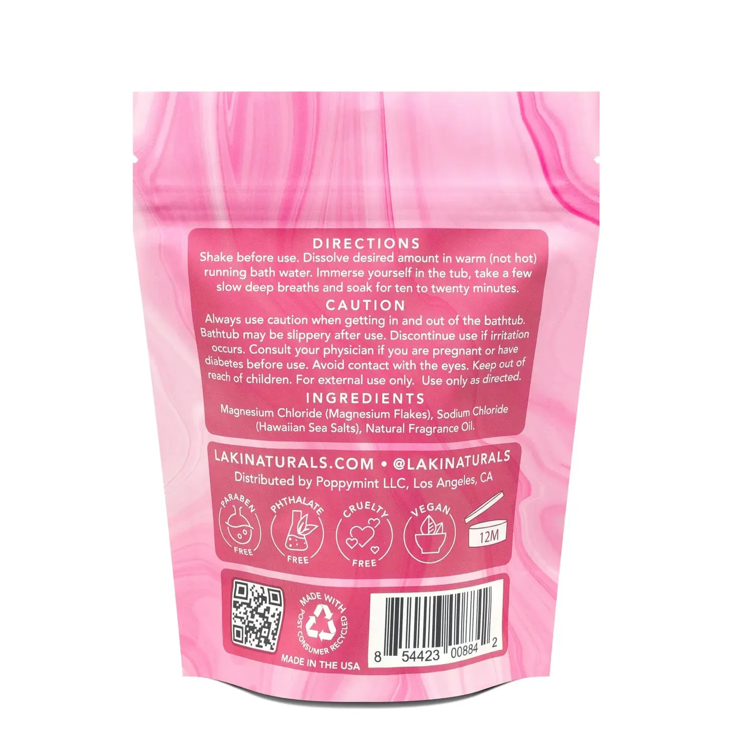 Laki Naturals Rose Garden Magnesium Bath Soak