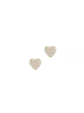 Love Letter Pavé Heart Stud