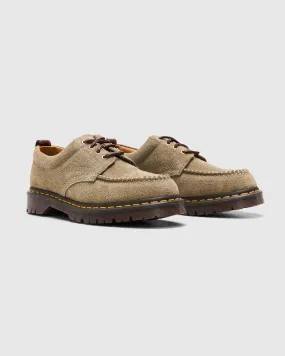 Lowell Suede Moc Toe Shoes in Olive/Dark Brown