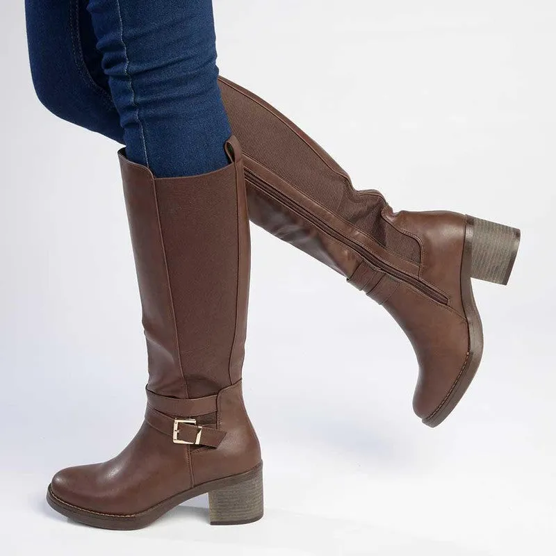 Madison Gabriella Long Boots - Chocolate