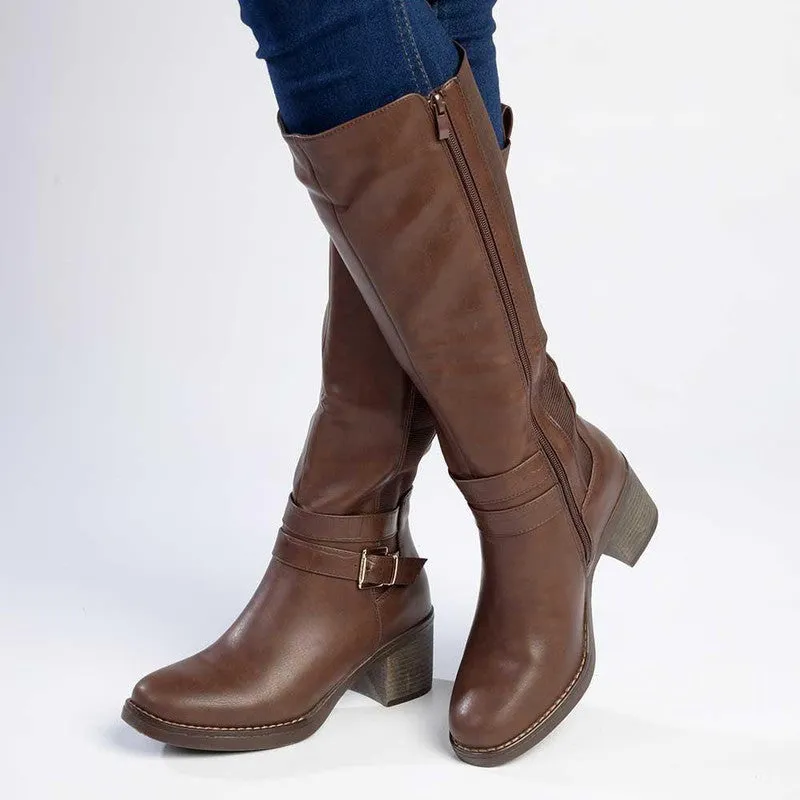 Madison Gabriella Long Boots - Chocolate