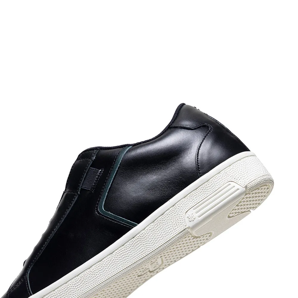 Men's Adelaide Black Green Leather Sneakers 02643-994