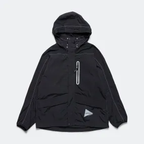 Patchwork Wind Hoodie × and wander - Black