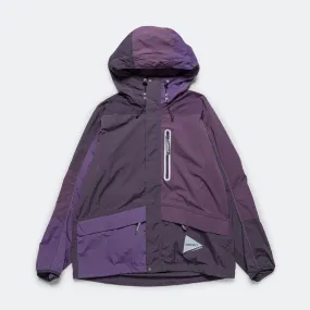 Patchwork Wind Hoodie × and wander - Purple