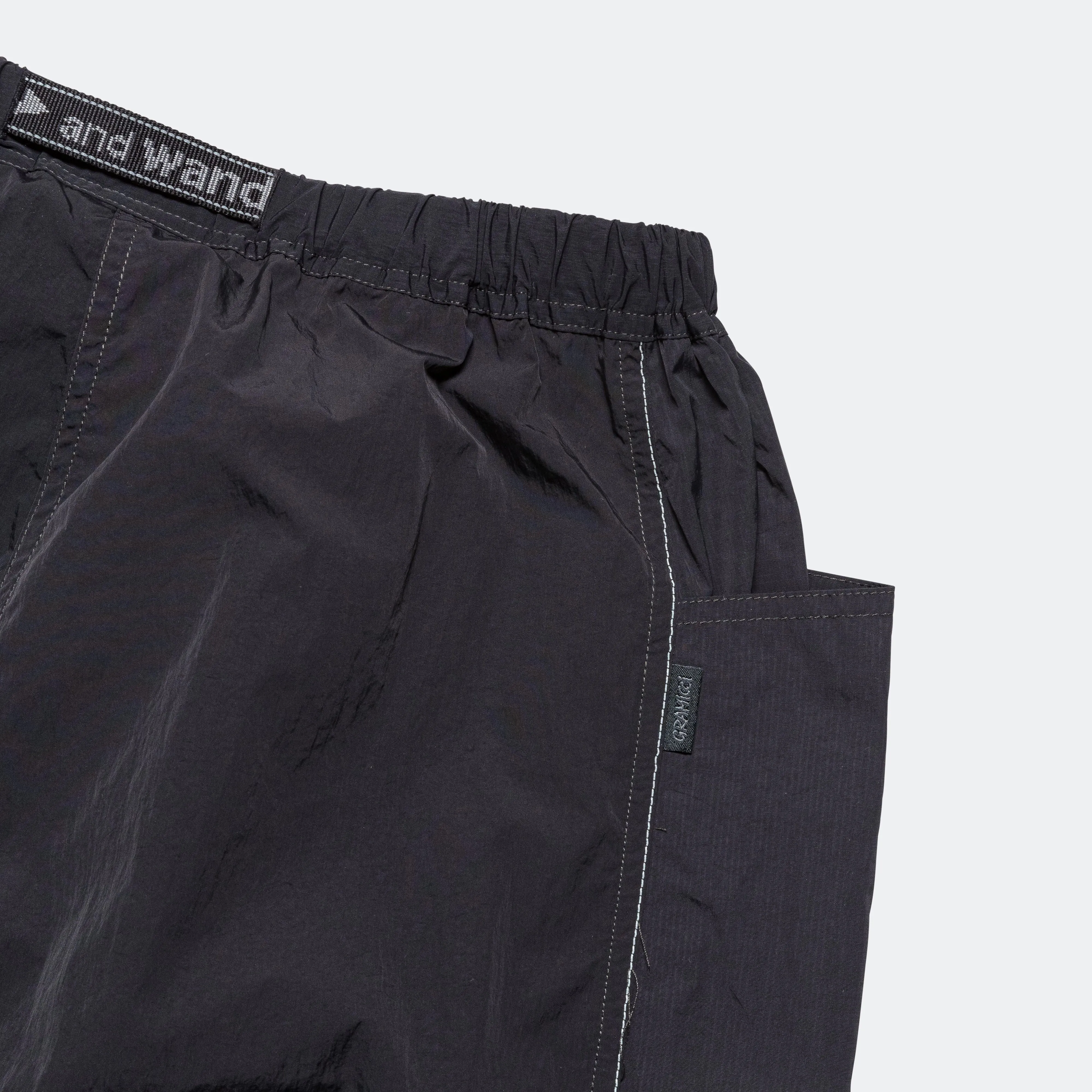 Patchwork Wind Pant × and wander - Black