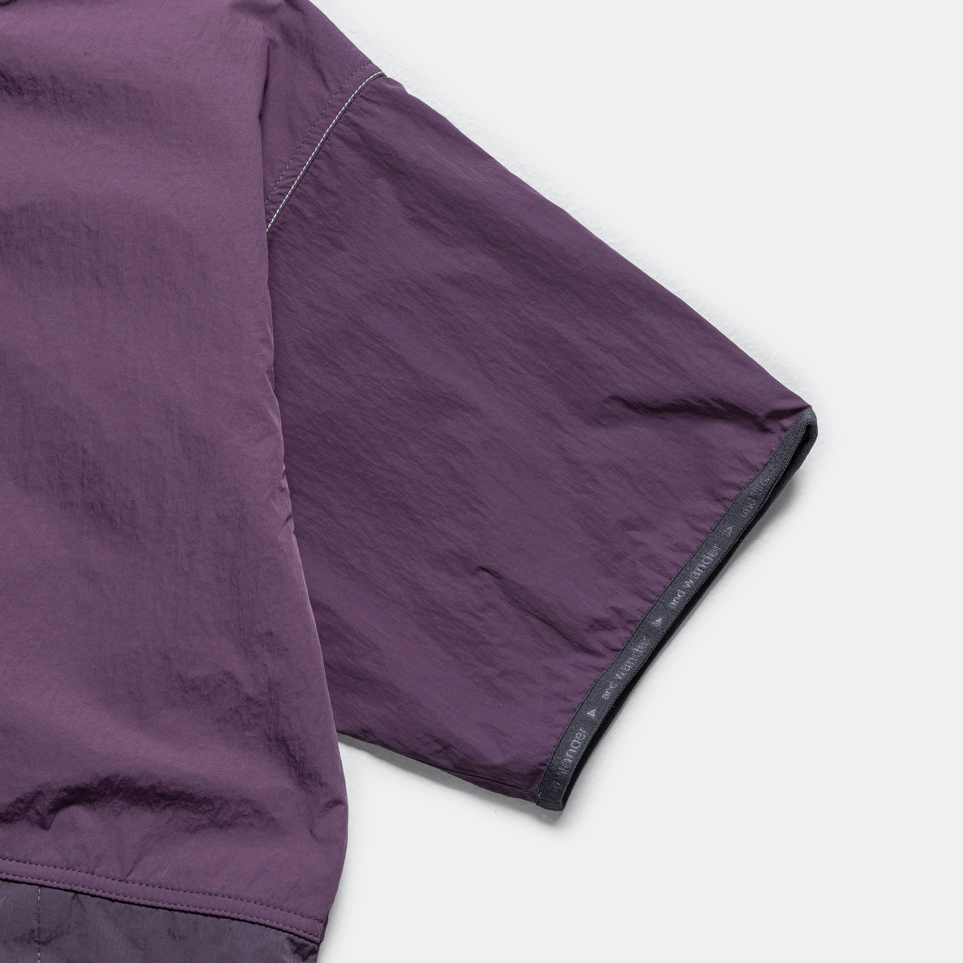 Patchwork Wind Tee × and wander - Purple