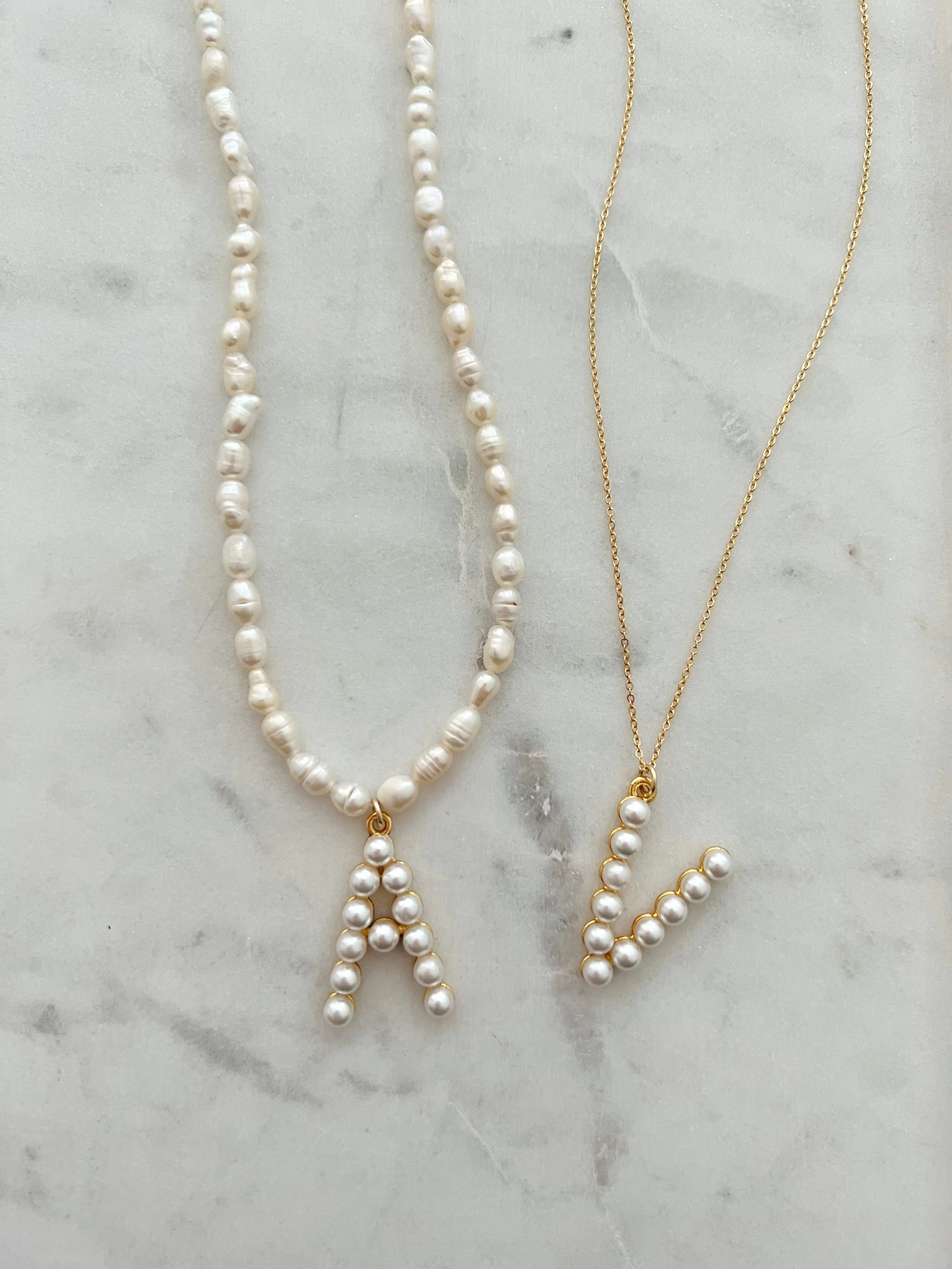 PEARL LETTER NECKLACE