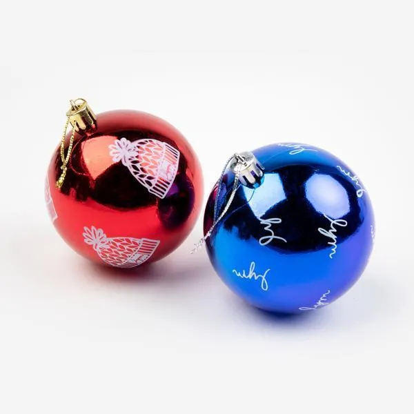 Plastic Christmas Ornament Two Pack