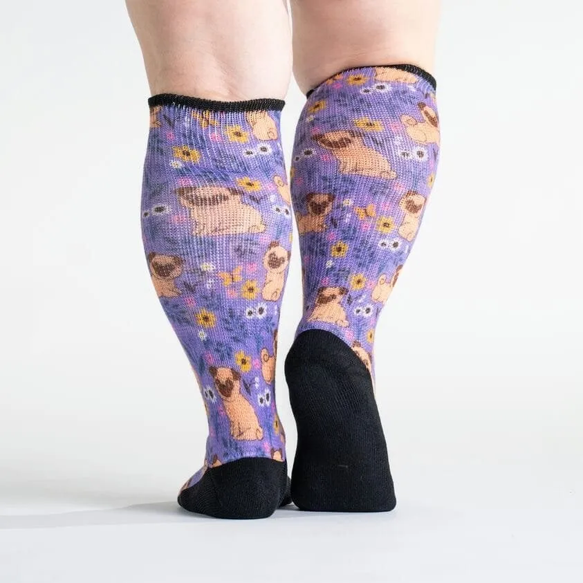 Pug Love Non-Binding Diabetic Socks