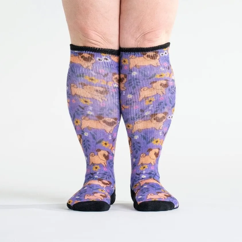 Pug Love Non-Binding Diabetic Socks