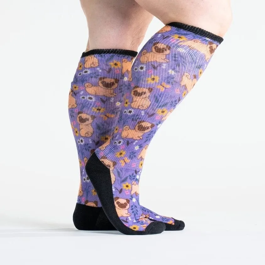 Pug Love Non-Binding Diabetic Socks