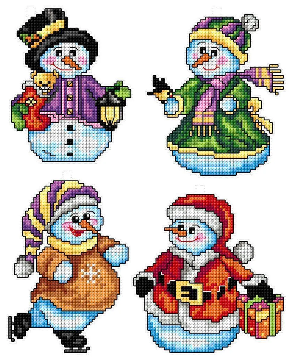 "Snowmen" 129CS Counted Cross-Stitch Kit