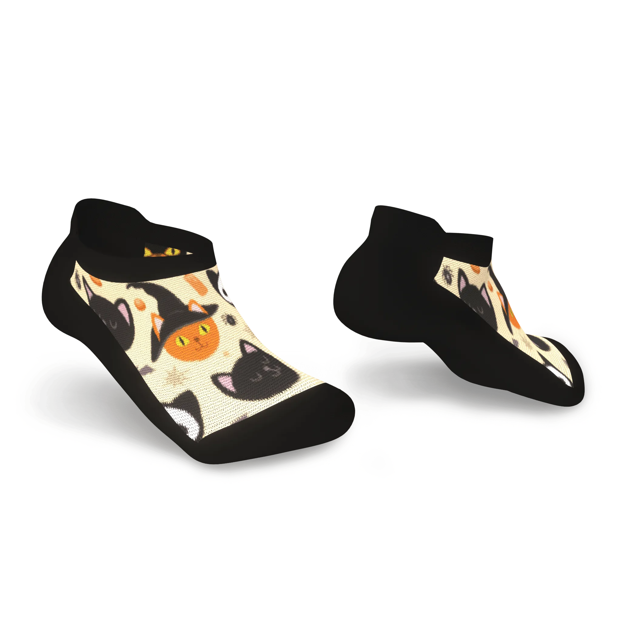 Spooky Cats Diabetic Ankle Socks