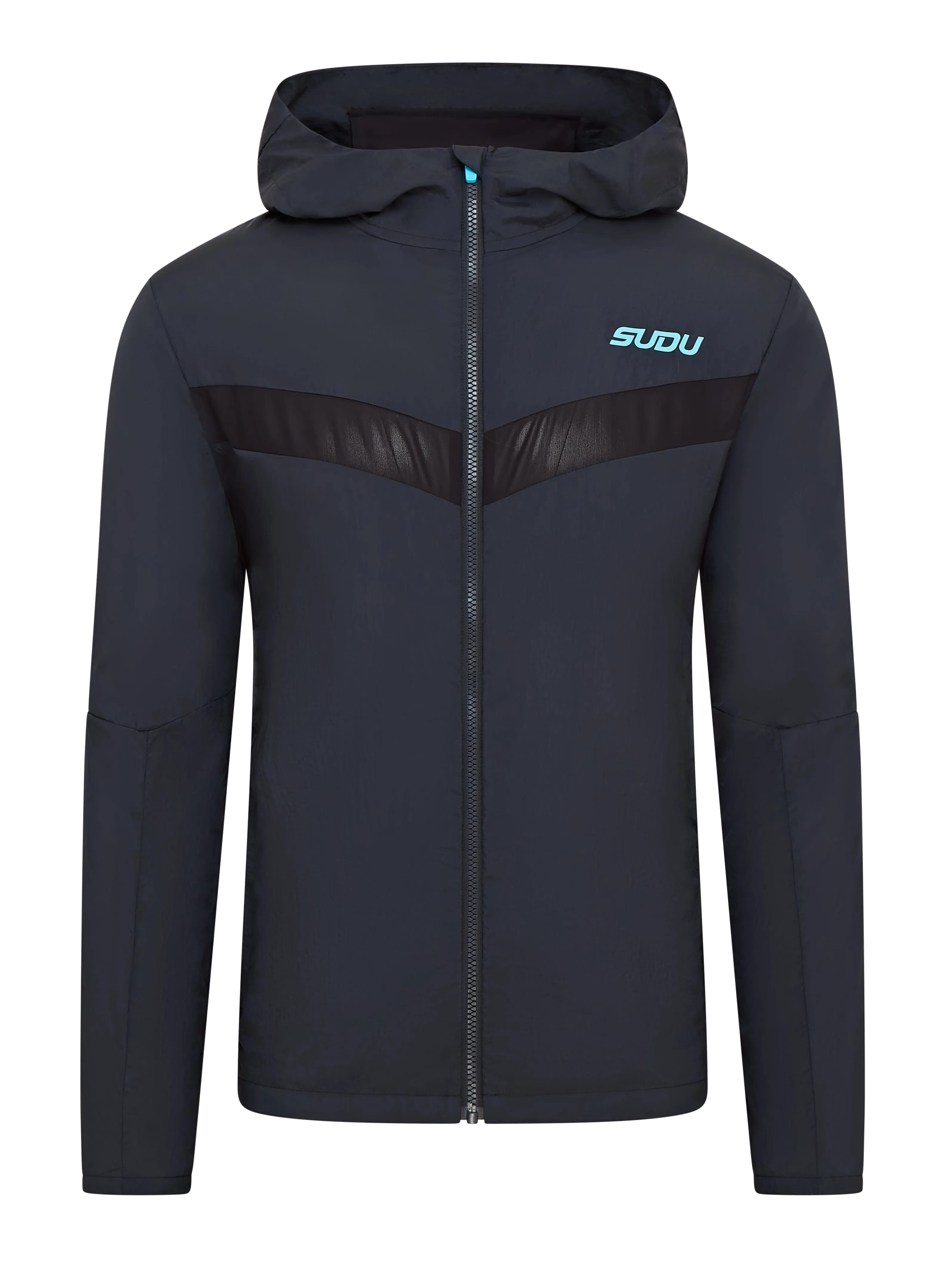 SRJ L 01 Run Lightweight Jacket - Black/Light Blue