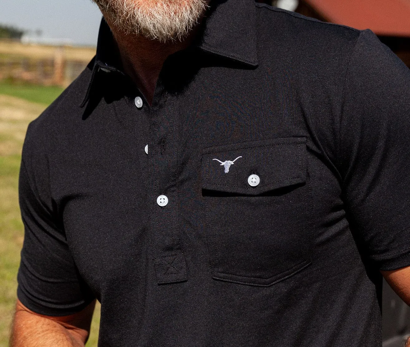 Texas - Coach's Performance Players Shirt - Longhorn - Black