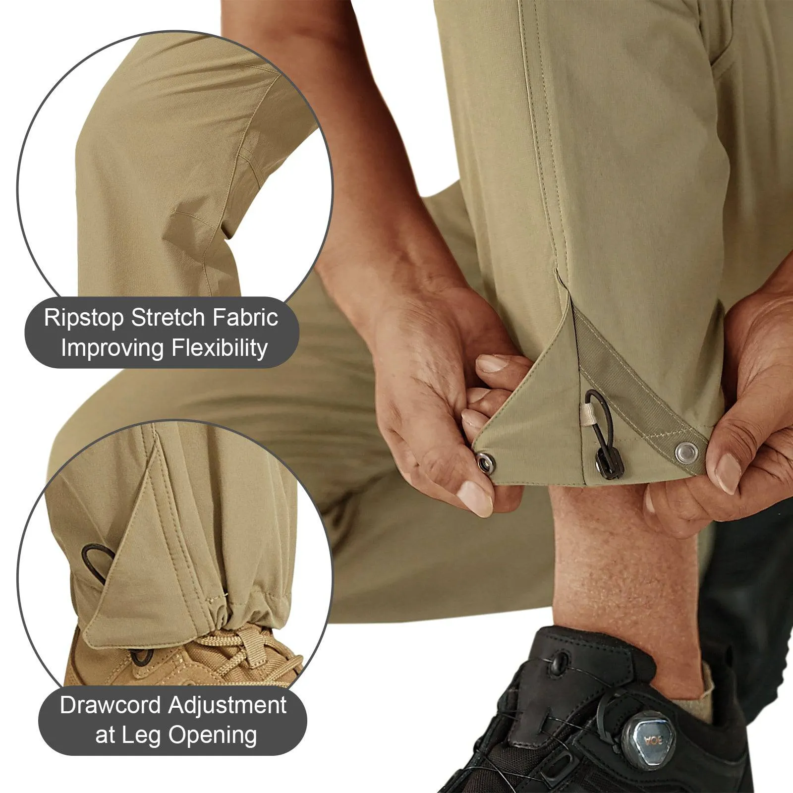 WINDCHASER Men's Quick Dry Lightweight Hiking Pants